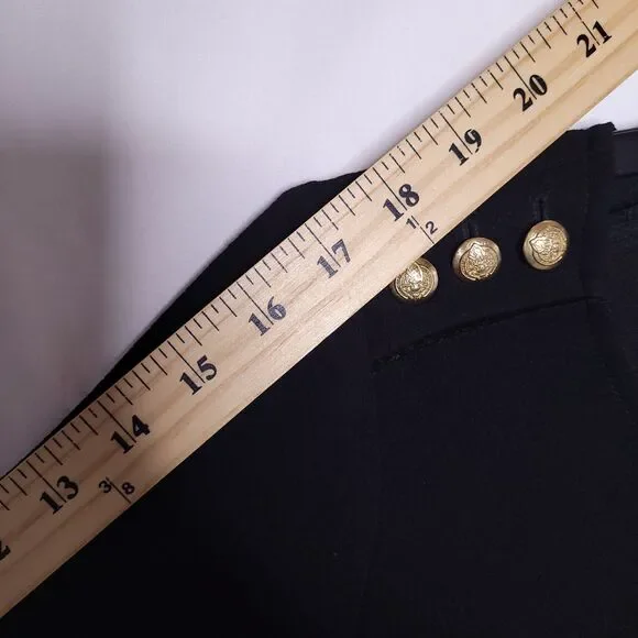 Madewell Sezane Top XS Black Button Shoulder - Picture 8 of 11